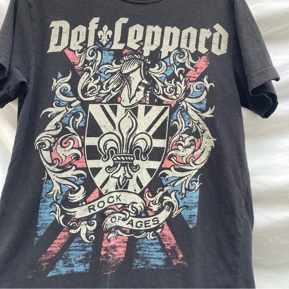Def Leppard Rock Of Ages Black T-Shirt, Size Small - Picture 2 of 4